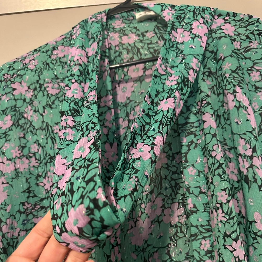 Much Ruchette Floral Ruffled Duster - Picture 2 of 5